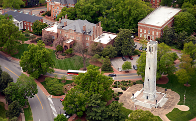 Aerial view of the Memorial Belltower