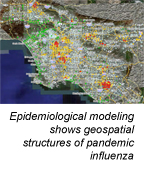 Map of geospatial structures revealed through epidemiological modeling