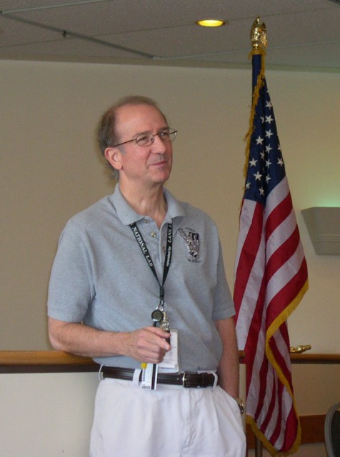 Associate Director for Threat Reduction (ADTR) Doug Beason talked about his experiences in the U.S. Air Force and in the White House at Thursday’s Veterans Interest Group Memorial Day breakfast at the Otowi Building cafeteria at Technical Area 3.