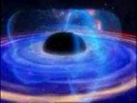 A large disk of hot gas around a black hole.