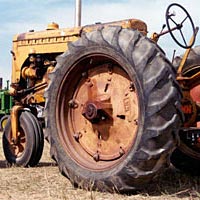 Vintage tractors on display at Lakewood Cider Days