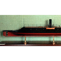 Model of Merrimac (CSS Virginia) which fought USS Monitor on March 9, 1862