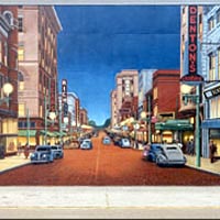 "Chillicothe Street - 1940's" - Mural by Robert Dafford