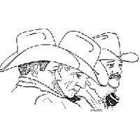 Sketch of cowboy poets