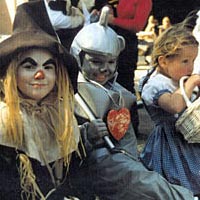 Costume judging, Harvest Homecoming stage, 1997