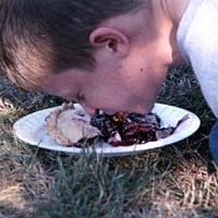 Blueberry pie-eating contest
