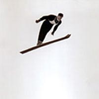 Ski jumper, Paine's Pasture, ca. 1920
