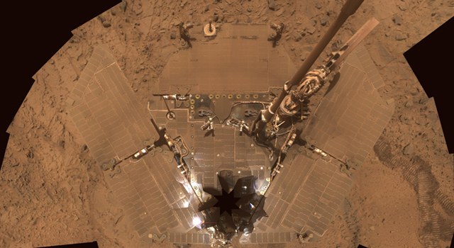 The deck of NASA's Mars Exploration Rover Spirit