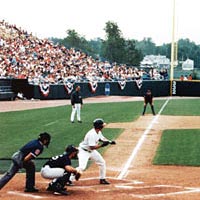 University of Miami (FL) plays Rice in the 1999 College World Series