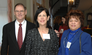 Szapocznik, left, posed with University of Miami colleague Hilda Pantin, Ph.D., and National Institute of Allergy and Infectious Diseases Associate Director for Policy and Review Hortencia Hornbeak, Ph.D., right.