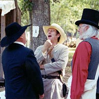 Reenactors portrayed Stephen Austin and early settlers