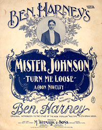 Image: Sheet Music cover showing Ben. Harney
