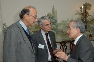 Fogarty Director Dr. Roger Glass with Dr. Akira Masaike, and Dr. Michael Gottesman