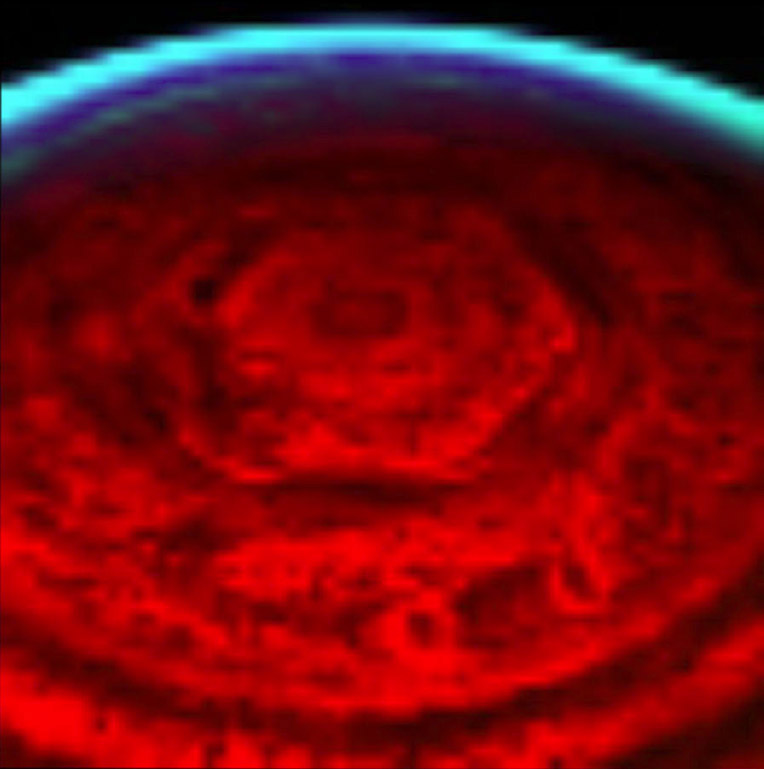 six-sided feature circling Saturn's north pole