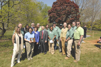 Chief Lancaster gathers with NRCS soils and National Headquarters staff at the Earth Day event at the National Arboretum (NRCS photo — click to enlarge)