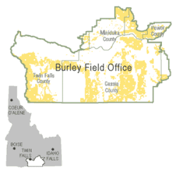 Burley Field Office bounary map