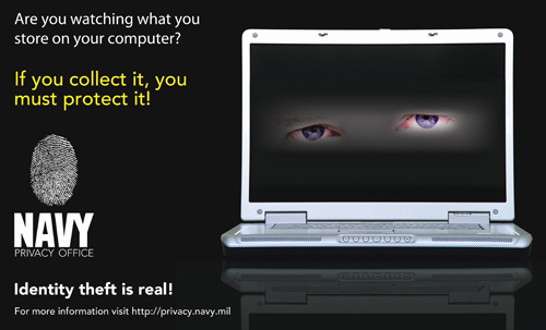 Privacy Awareness Poster - Click Here to Go To Media Ads for Use in Promoting Privacy in the Workplace