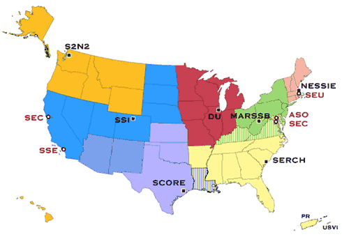 Locations of Support Network Organizations