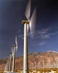 Wind turbines in the Palm Springs area.