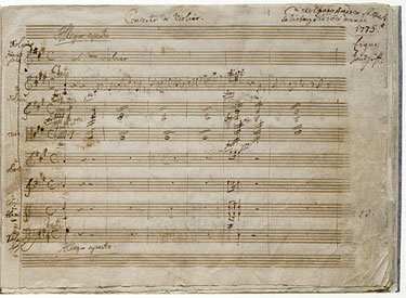 Image of Page 1 of Mozart Violin concerto