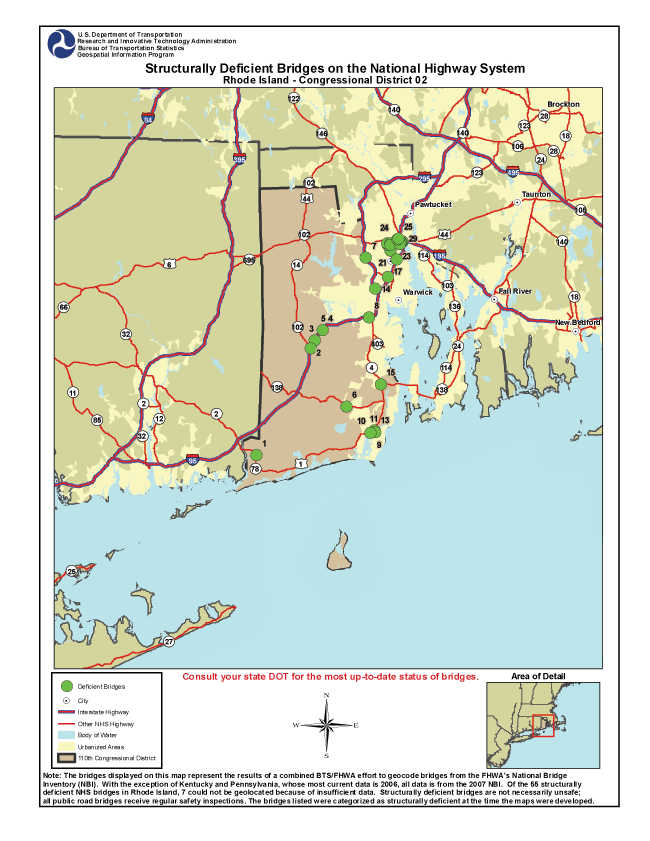 Rhode Island (Congressional District 2). If you are a user with disability and cannot view this image, call 800-853-1351 or email answers@bts.gov.