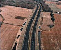 Aerial photo of a section of U.S. Route 113 in Maryland