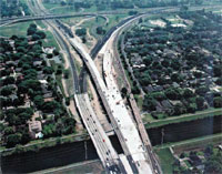 Aerial photo of I-10/I-610 interchange in Louisiana