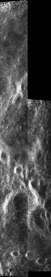 The two north-polar strips have been mosaicked to show the western rim of Seares crater.
