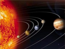 Artist concept of solar system