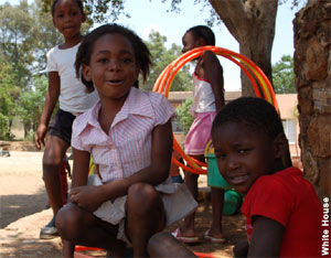 Children play at a PEPFAR-supported site in South Africa. (White House) 