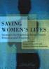 Saving Womens Lives (Report Cover)