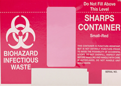 sharps container label