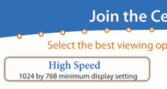 High Speed - 1024 by 768 minimum display setting