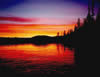 photo of waldo lake at sunset