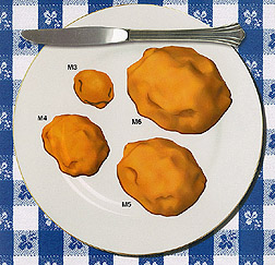 One of two mound overlays in Food Model Booklet