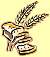 Drawing: Bread loaf and wheat plants