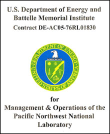 US Department of Energy and Battelle Memorial Institute Prime Contract Cover Page