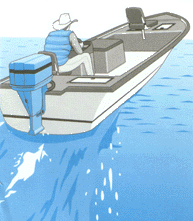 drawing of speedboat