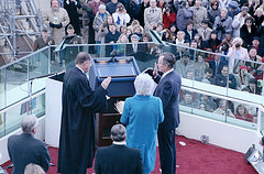 1989 Presidential Inauguration, George H. W. Bush, Opening Ceremonies, at Capitol, Swearing In by Smithsonian Institution