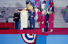 1989 Presidential Inaugration, George H. W. Bush, Opening Ceremonies, at Lincoln Memorial by Smithsonian Institution