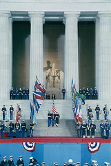 1989 Presidential Inauguration, George H. W. Bush, Opening Ceremonies, at Lincoln Memorial by Smithsonian Institution