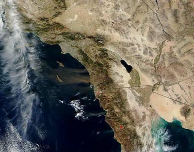 TERRA mission: MODIS image of 2003 wildfires in southern California