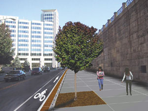Design visualization of same street near Union  Station