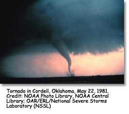 Oklahoma tornado, 1981.