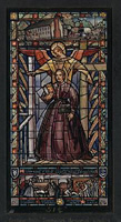Design drawing for stained glass Captain Sally Tompkins Memorial Window, St. James Episcopal Church, Richmond, Virginia
