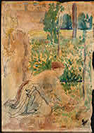 image of Woman Working in a Garden