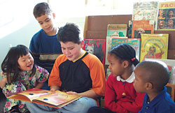 Kids reading at school