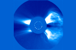 SOHO LASCO image of a coronal mass ejection