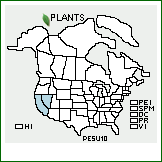 Distribution of Penstemon sudans M.E. Jones. . 