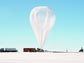 Photo of a Long Duration Balloon inflated at the facility near McMurdo Station.